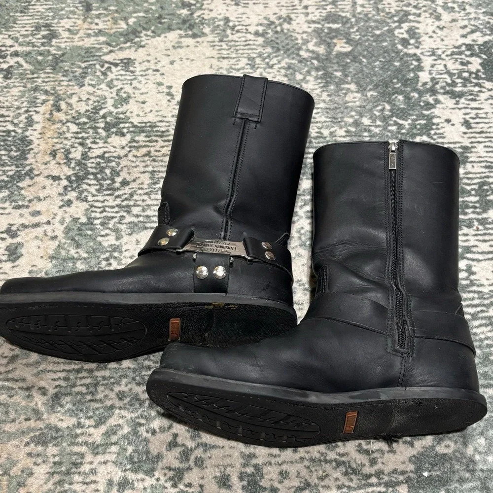 vintage-style Harley-Davidson Men's Iroquois Hi Inside Zip Biker Boot 8.5